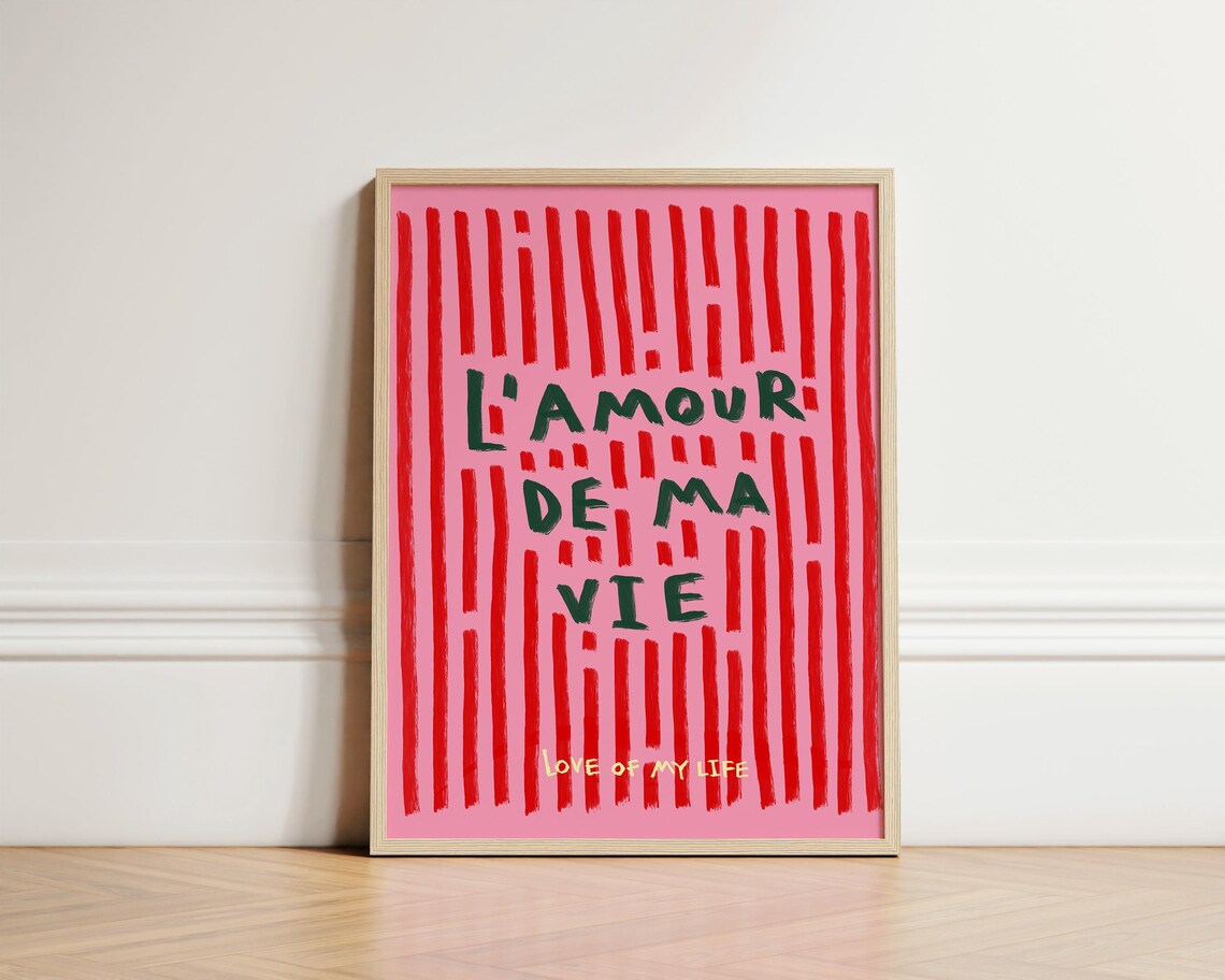 Lamour De Ma Vie French Poster Art Print