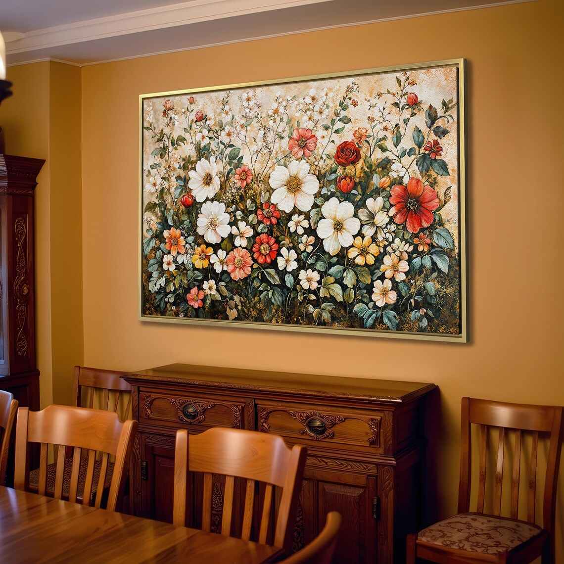 Elegant Wildflower Bouquet Garden Bloom Vintage Floral Art Poster - Image 2