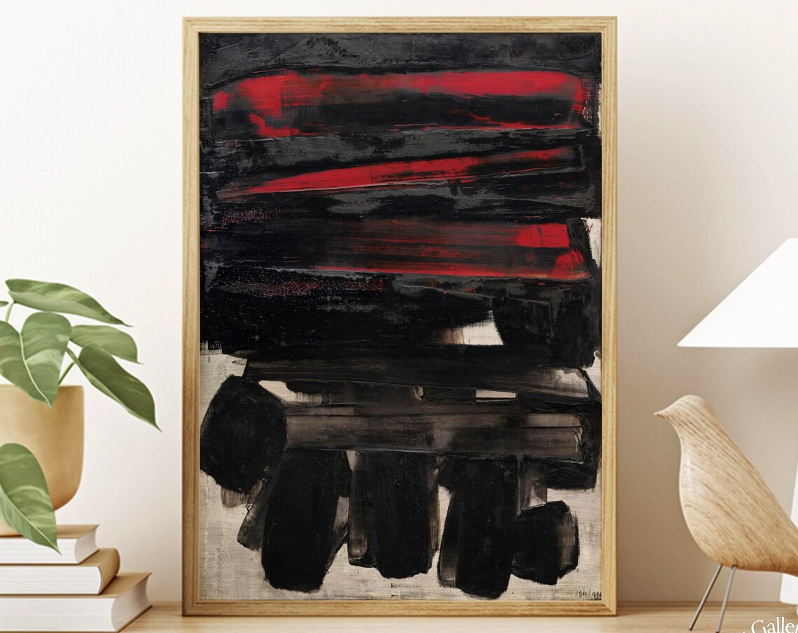 Pierre Soulages Museum Abstract Art Print