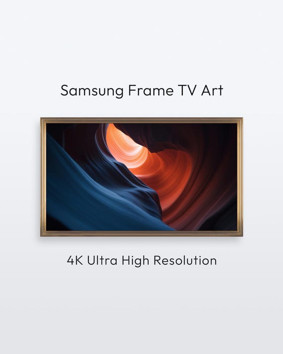 Samsung Frame Tv Abstract Art Canyon Glow Modern Artwork 4k Print