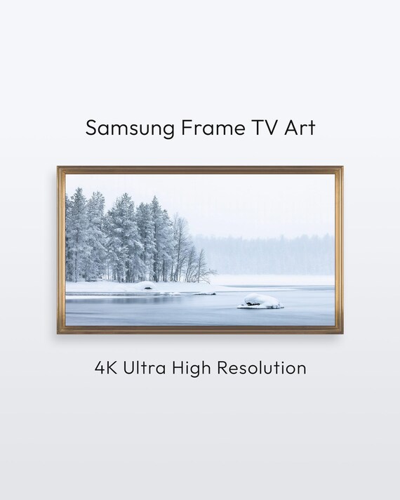 Finland Winter River Snowy Pines Frozen Landscape Photo Poster