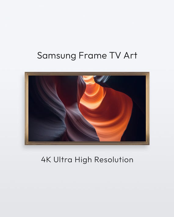 Samsung Frame Tv Abstract Art Canyon Glow Modern Artwork 4k Print
