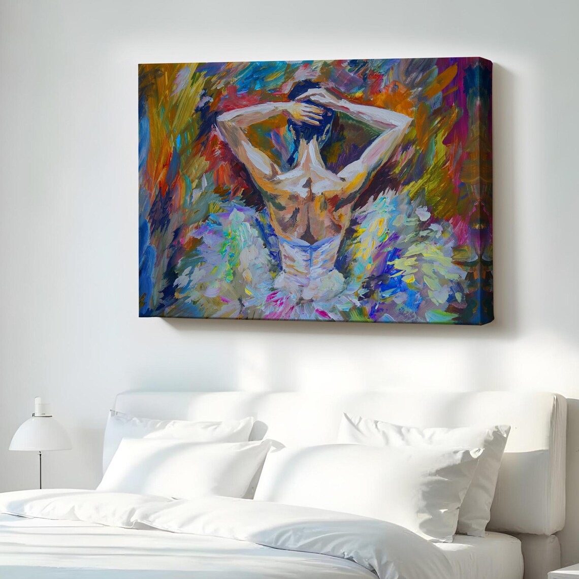 Ballerina Dancer In Vivid Brushstrokes Colorful Abstract Poster