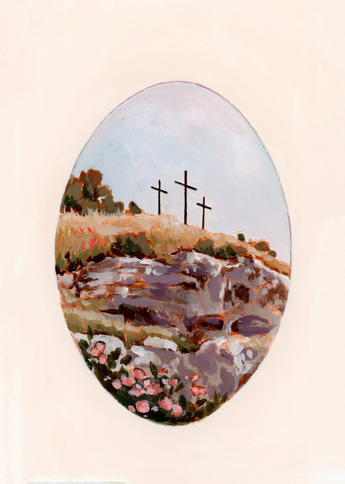 The Cross Print - Jerusalem Landscape Art Print - Image 2