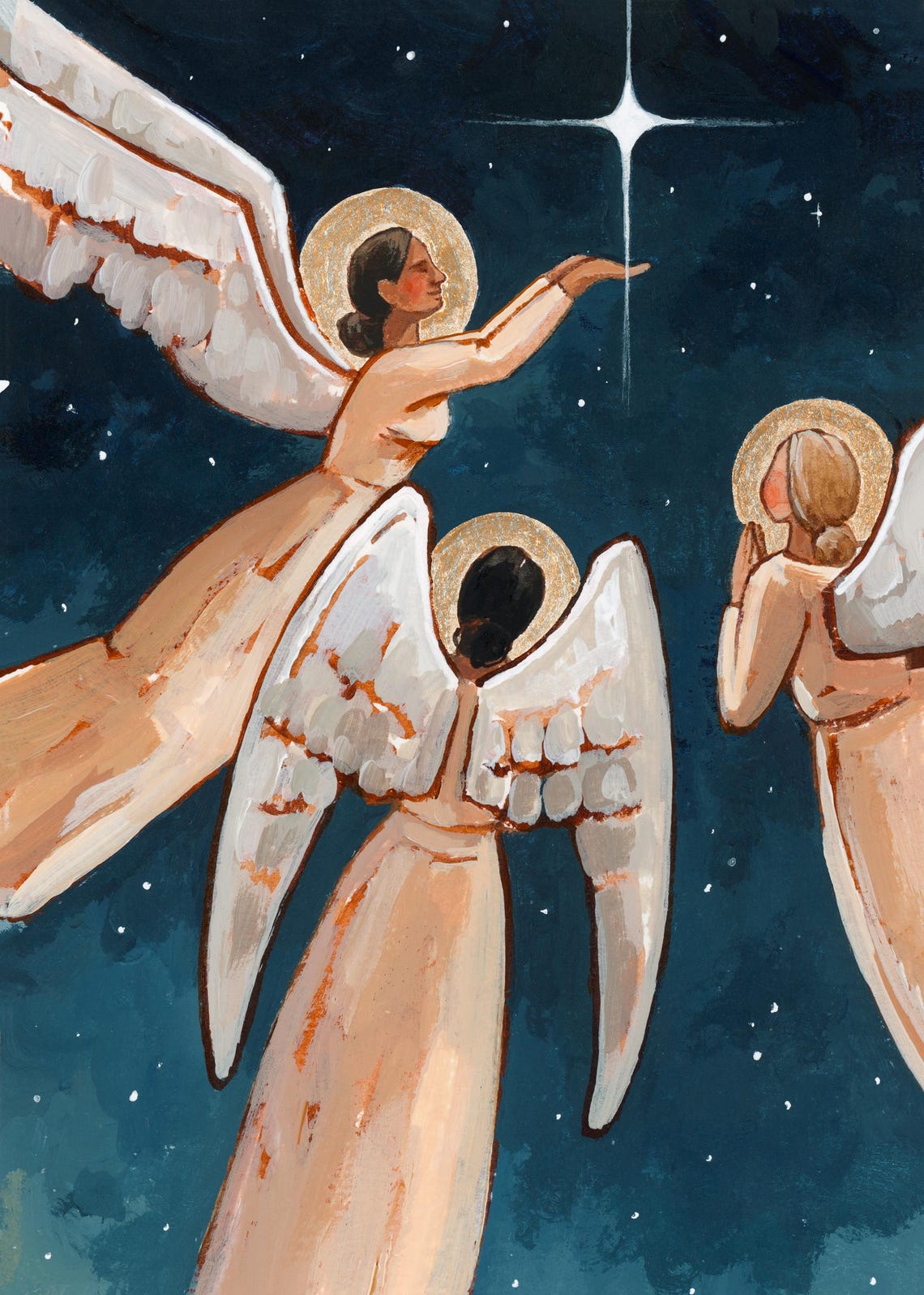 A Thrill Of Hope, Nativity Scene Art Print - Image 2