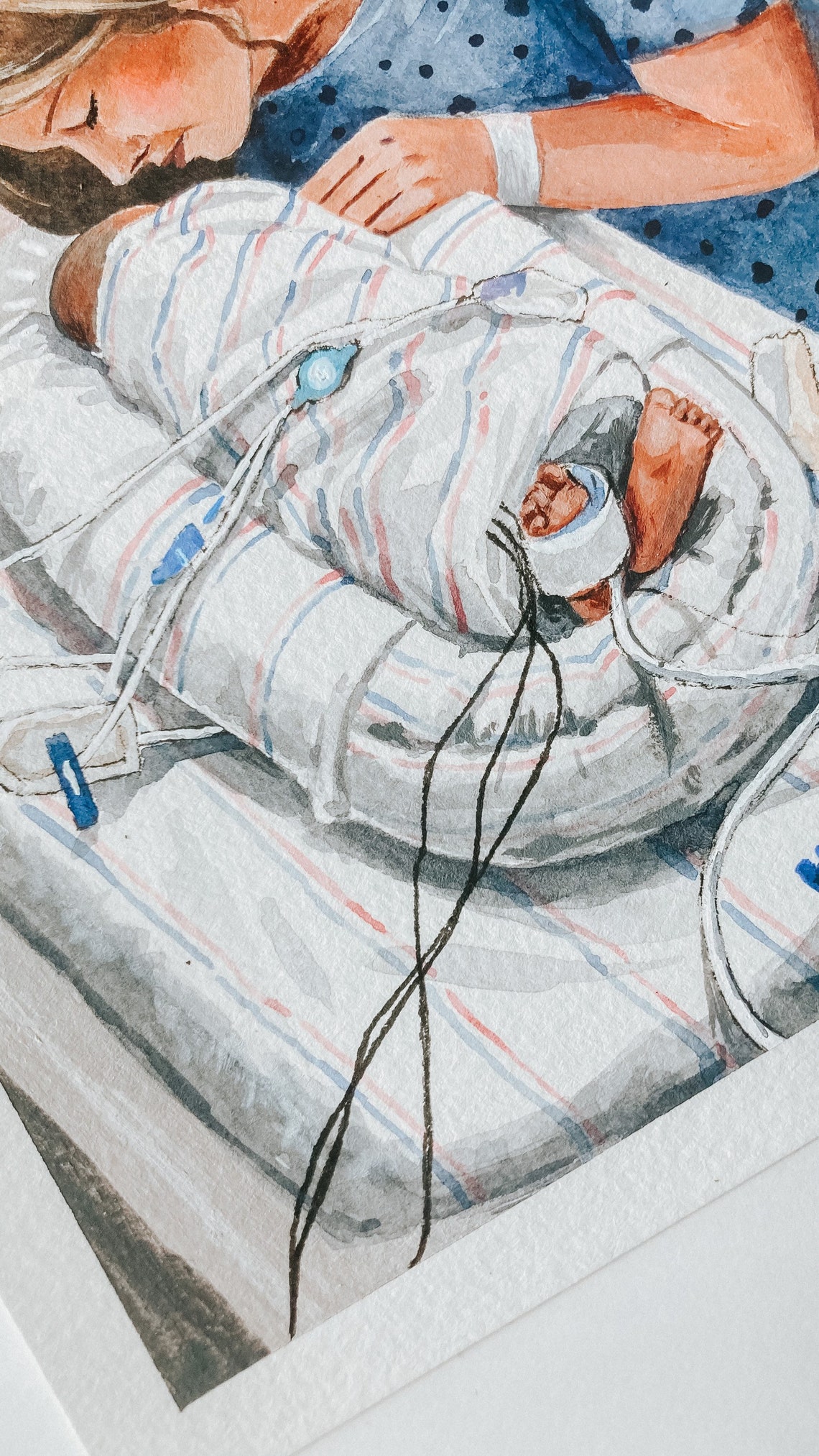 NICU Mom Motherhood Art Print, Nursery Wall Art - Image 2