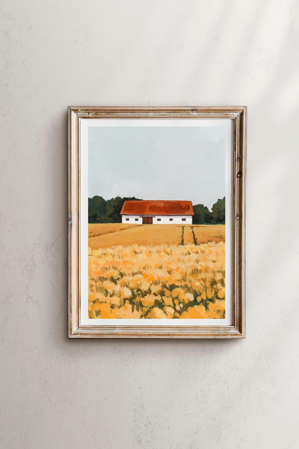 Normandy France Watercolor Landscape Art Print