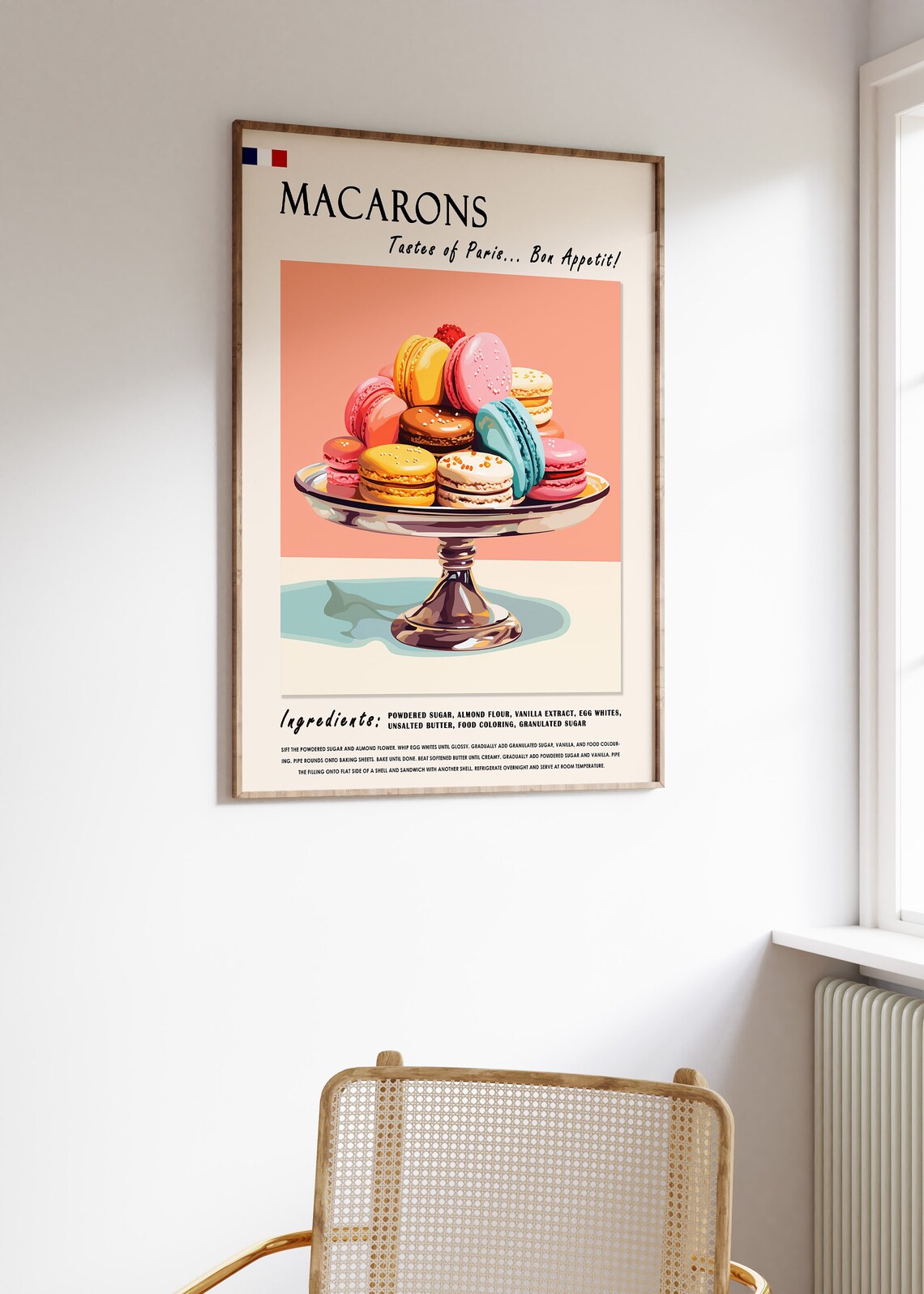 Macarons French Dessert Kitchen Art Print - Image 3
