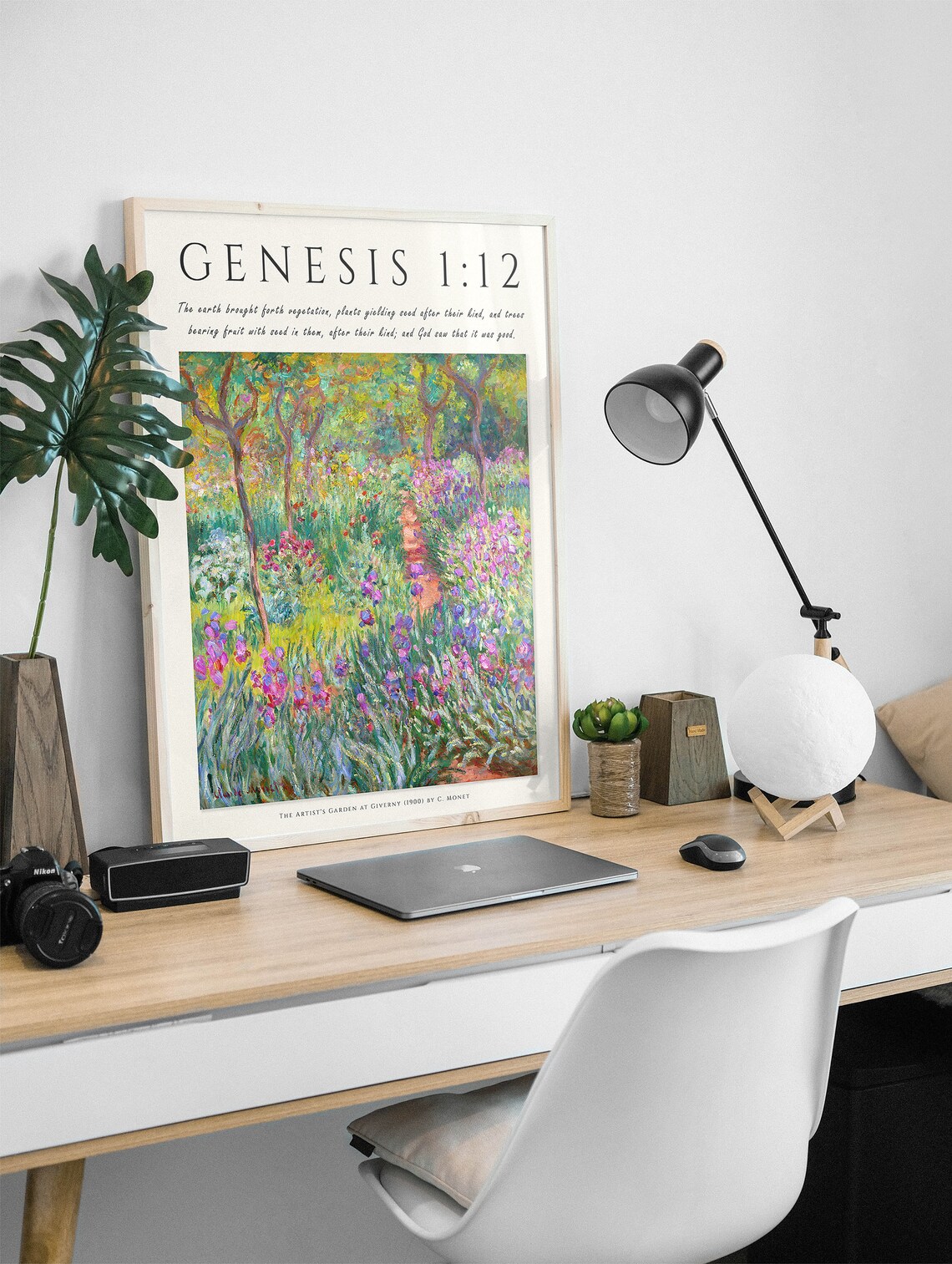 Bible Verse Poster, Monet-Inspired Garden At Giverny - Image 2