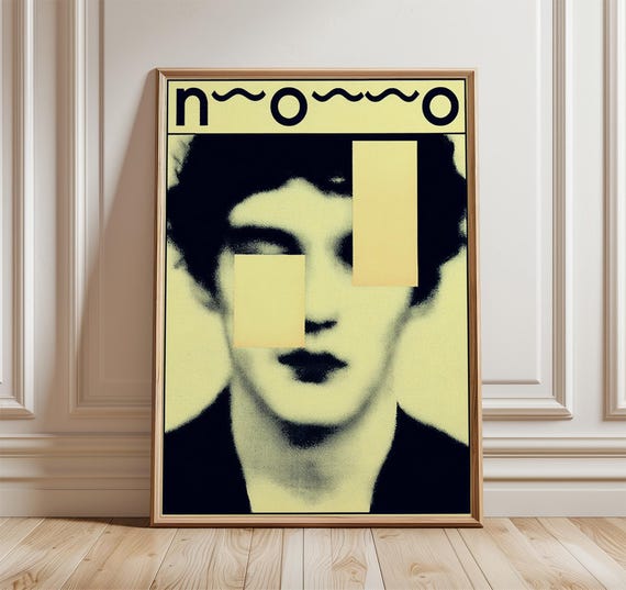 Abstract Portrait Art Print Modern Minimalist Collage Poster Contemporary Surreal Wall Geometric Design For Living Spaces