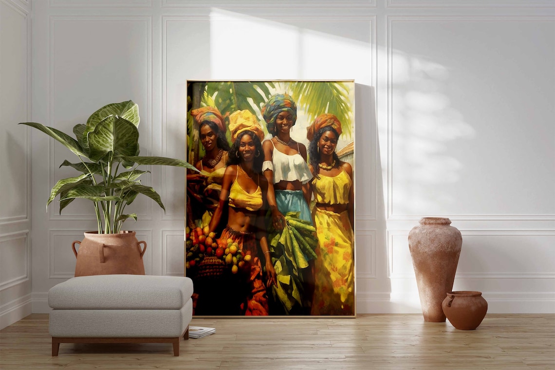 Caribbean Island Art Poster, Jamaica Tropical Decor - Image 3