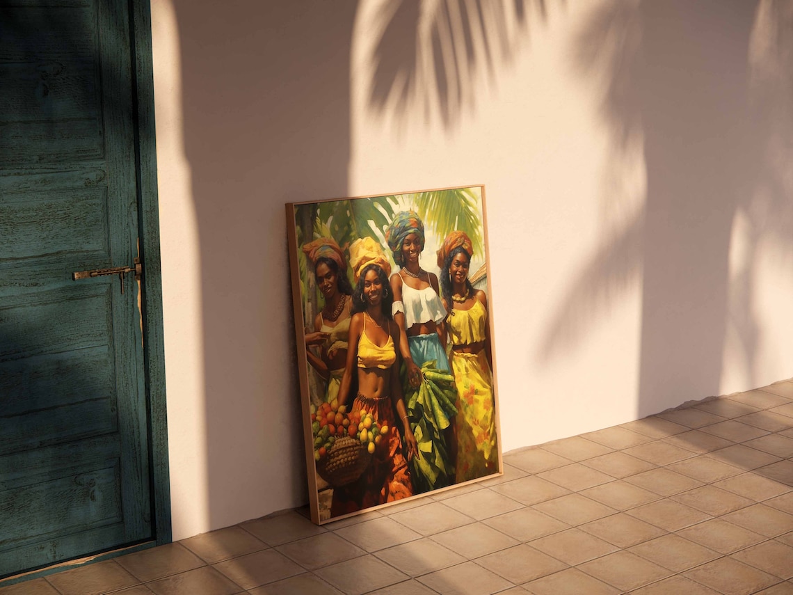 Caribbean Island Art Poster, Jamaica Tropical Decor - Image 2