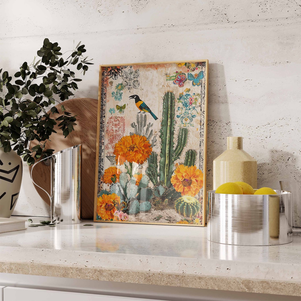 Mexican Vintage Botanical Wall Art Print - Image 2
