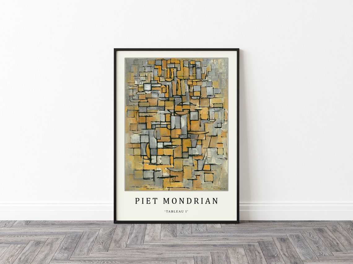 Piet Mondrian Tableau I Cubist Abstract Art Exhibition Poster - Image 2