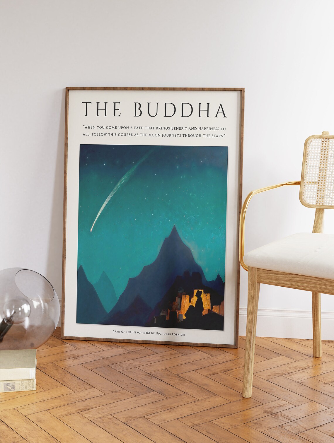 Buddhist Art Poster, Floral Meditation Wall Print - Image 2