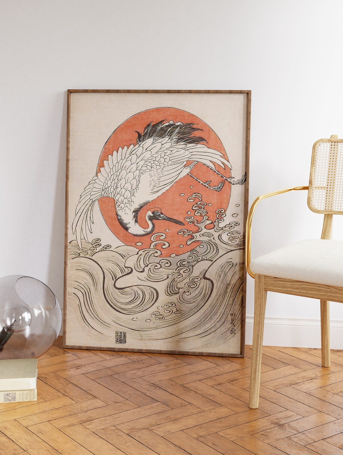 Ogata Korin Cranes Japanese Art Poster Print - Image 2