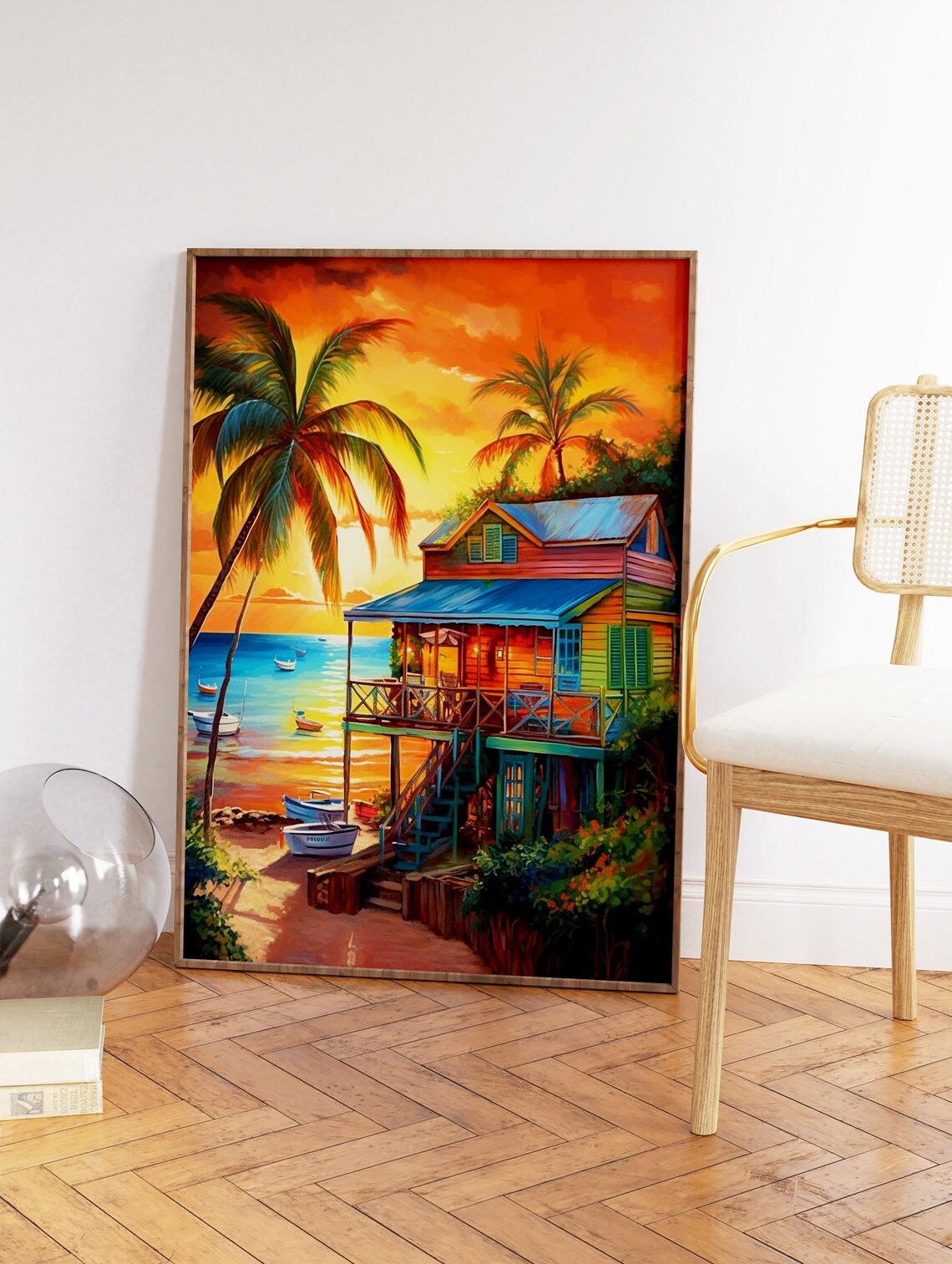 Caribbean Tropical Floral Decor Poster Print - Image 2
