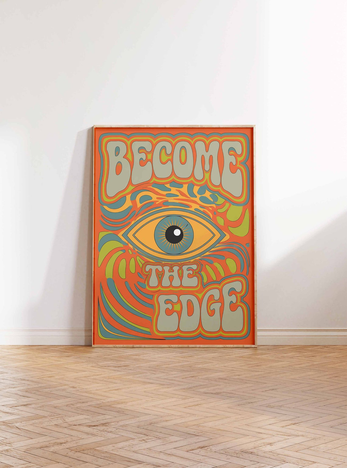 Become The Edge Psychedelic Third Eye Swirl Retro 70s Art Poster - Image 2