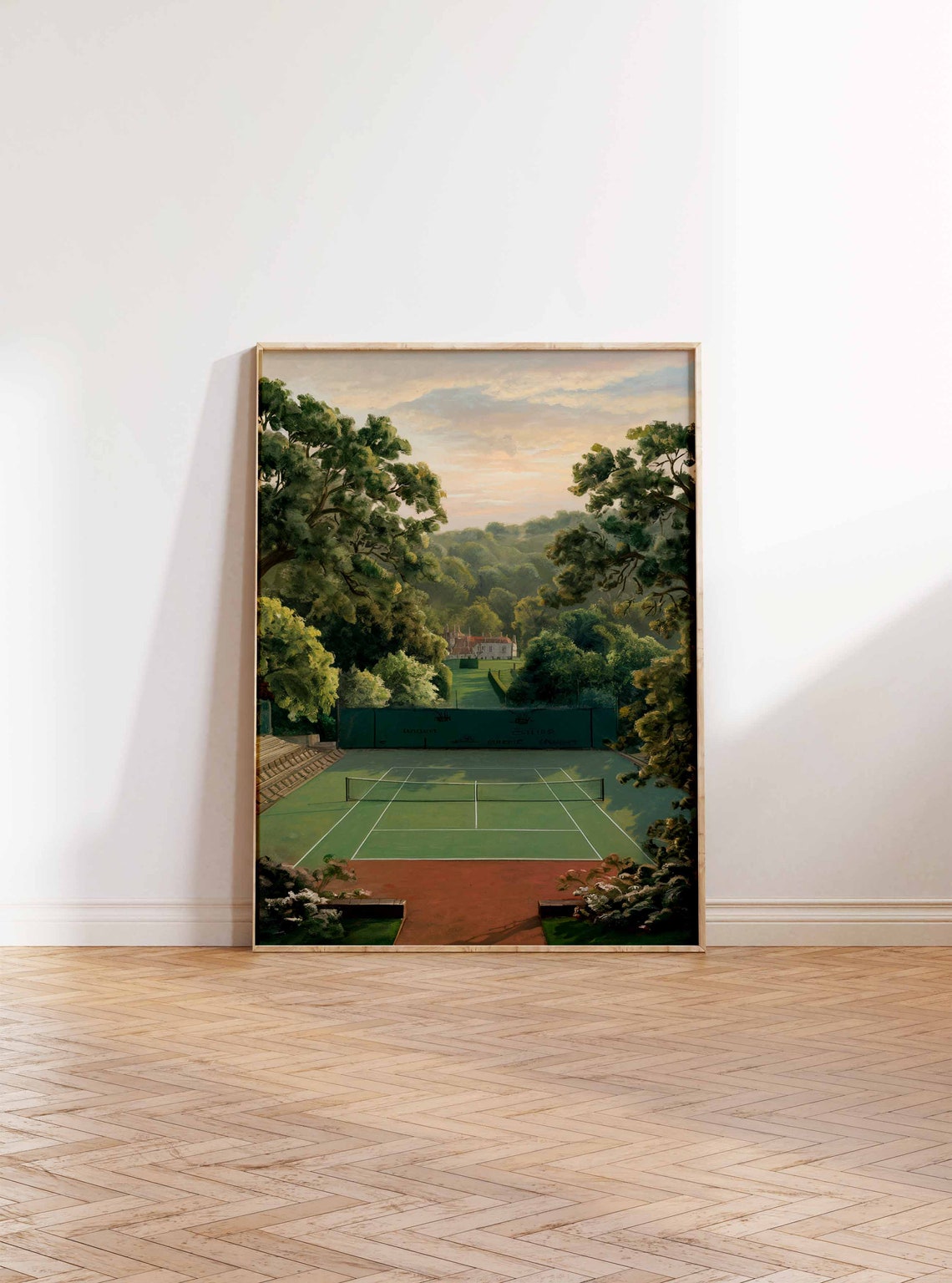 Tennis Poster Tennis Court Art Sports Wall Art Tennis Gift Botanical Print Floral Art Tennis Decor Sport Poster Wall Art Poster - Image 3