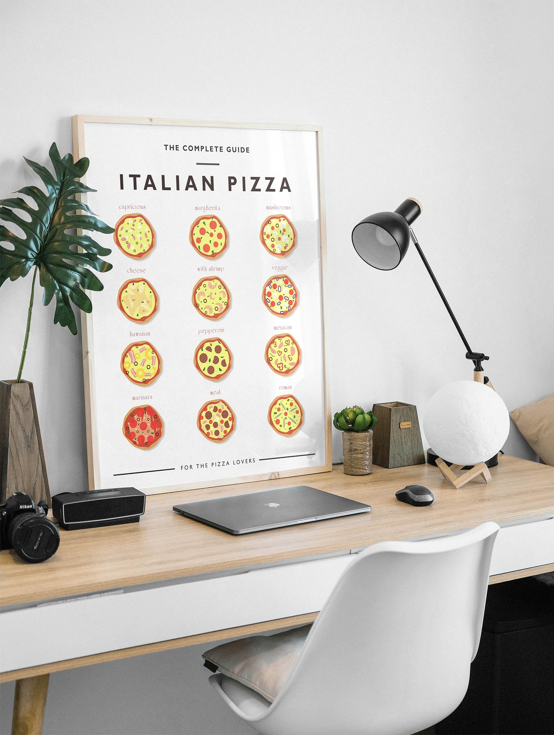 Italian Pizza Complete Guide Chart Twelve Classic Recipes Food Poster - Image 3