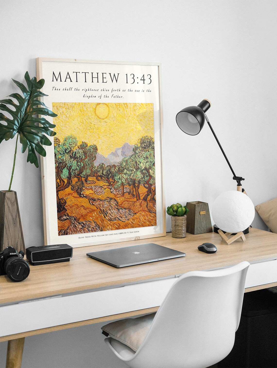Bible Verse Olive Trees, Van Gogh-Inspired Art Print - Image 2