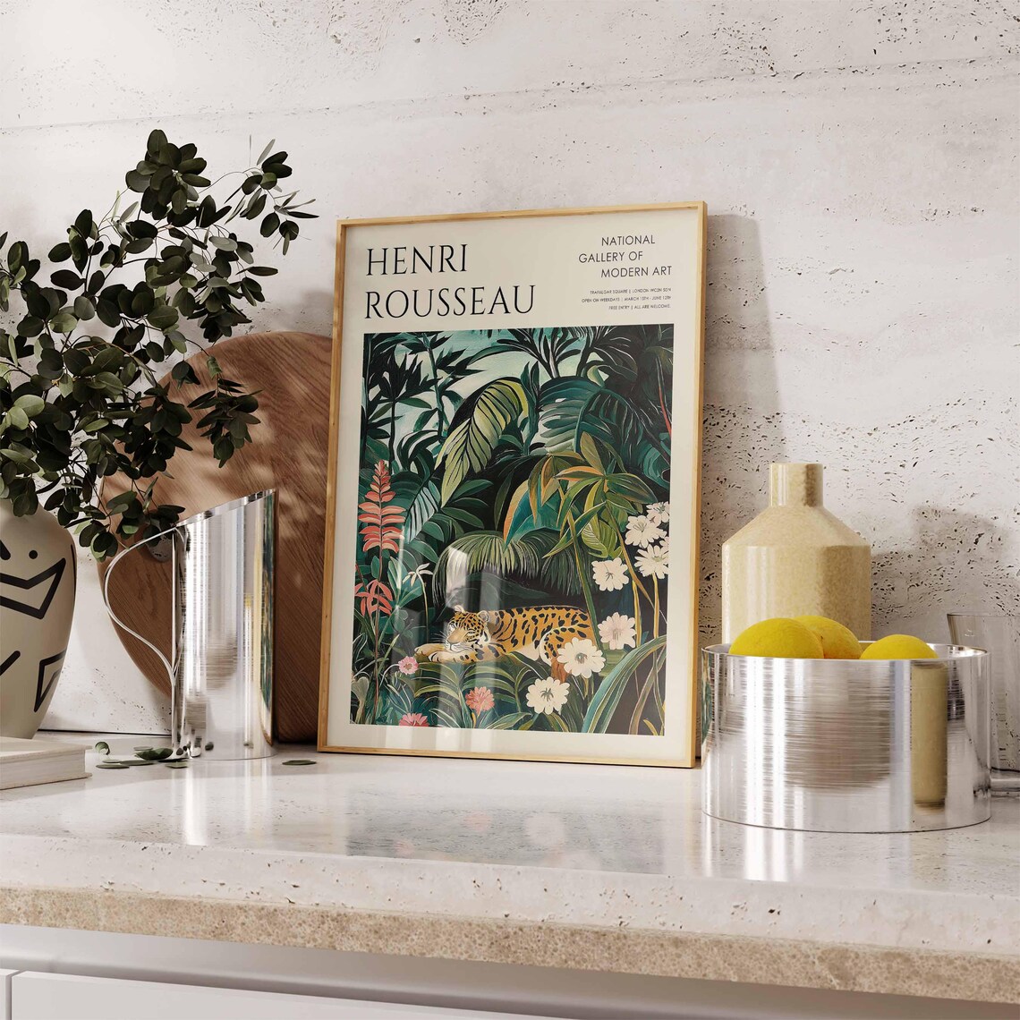 Henri Rousseau Vintage Boho Tropical Poster Print - Image 3