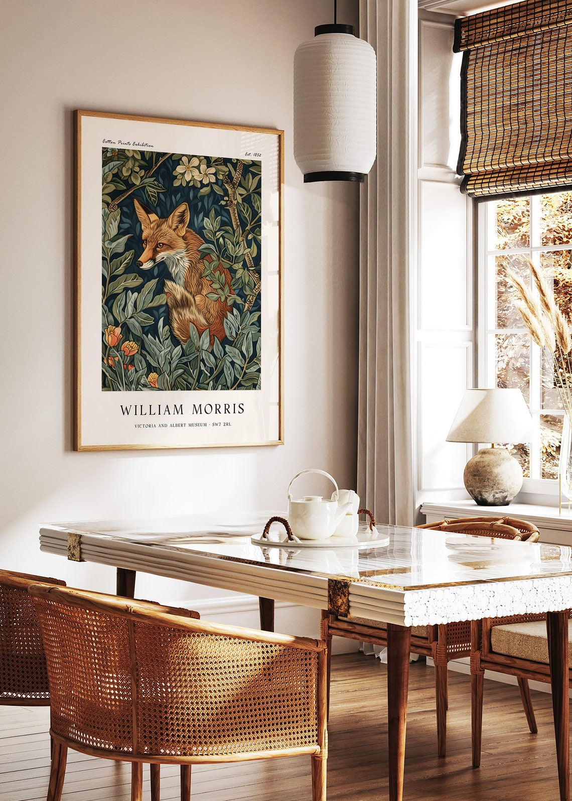 William Morris Fox Woodland Exhibition Vintage Museum Poster - Image 2