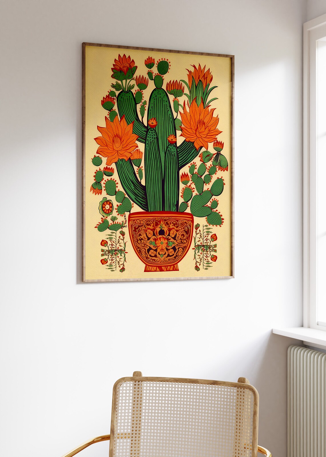 Vintage Mexican Cactus Floral Poster Print - Image 3