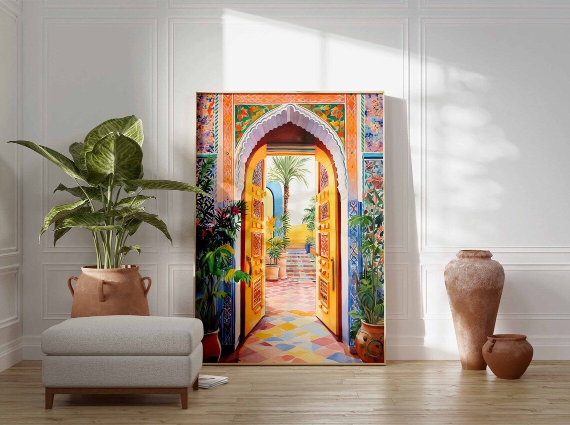 Arabic Doorway Travel Poster, Middle Eastern Decor - Image 2