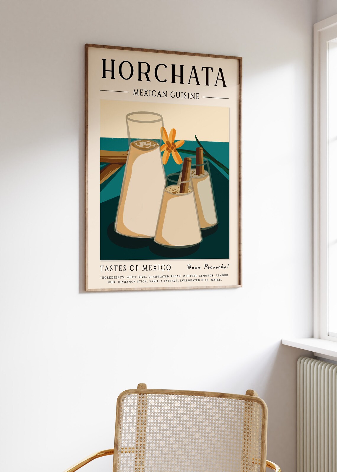 Horchata Food Poster, Kitchen Travel Poster - Image 3
