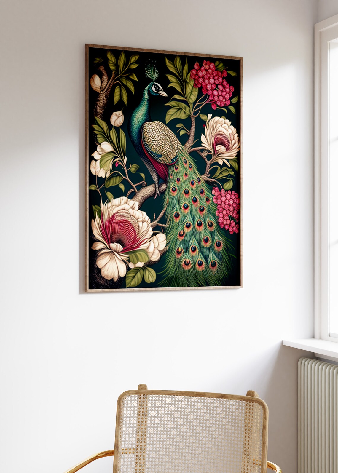 William Morris Peacock Botanical Art Print - Image 3