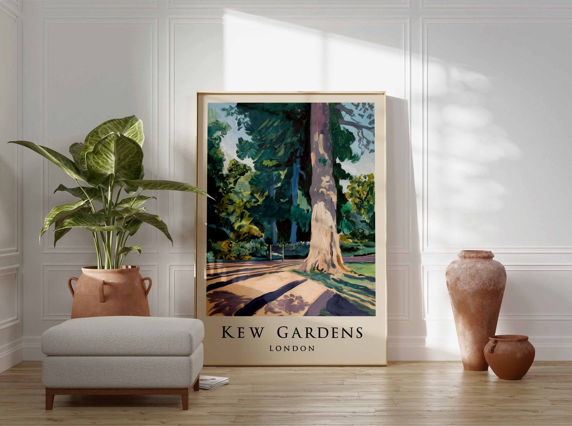 Kew Gardens Poster London Print London Art London Poster London Travel Print William Morris Print Retro London Art - Image 3