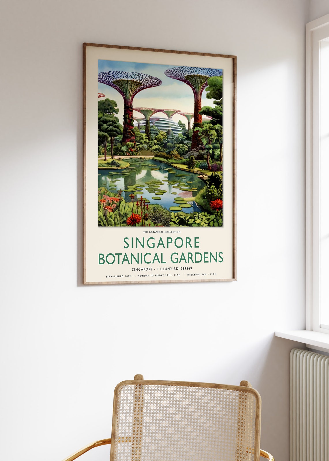 Singapore Botanical Gardens Cluny Road Botanical Collection Poster - Image 3