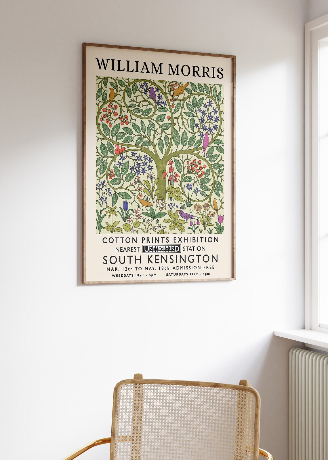 William Morris Floral Pattern, Vintage Art Print - Image 2