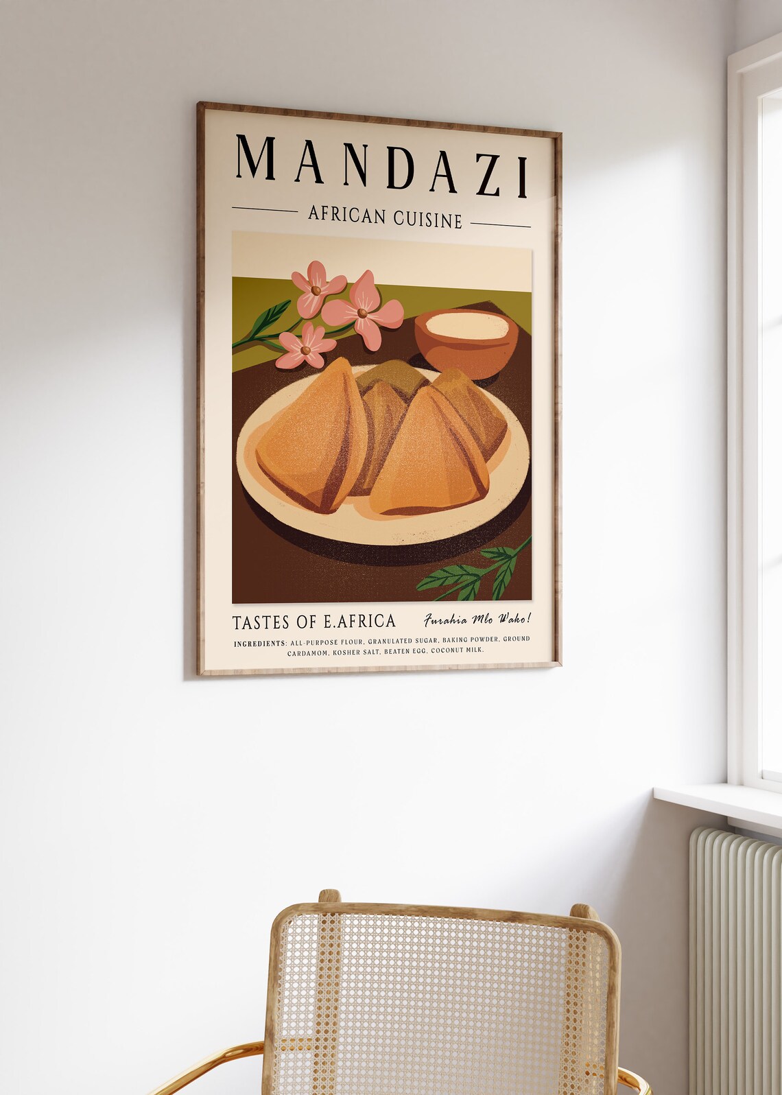 Mandazi Food Poster, African Kitchen Art Print - Image 3