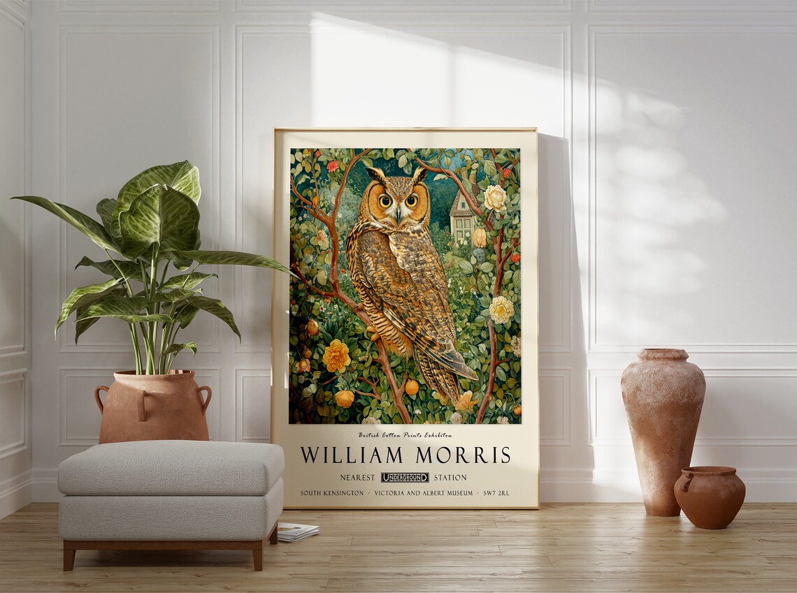 William Morris Exhibition Poster, Vintage Wall Art - Image 3