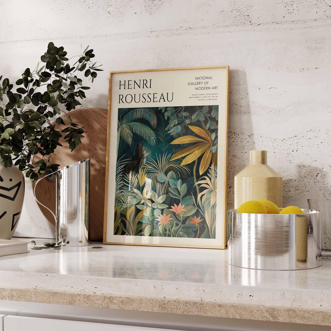 Henri Rousseau Dark Jungle Golden Palms National Gallery Poster - Image 3