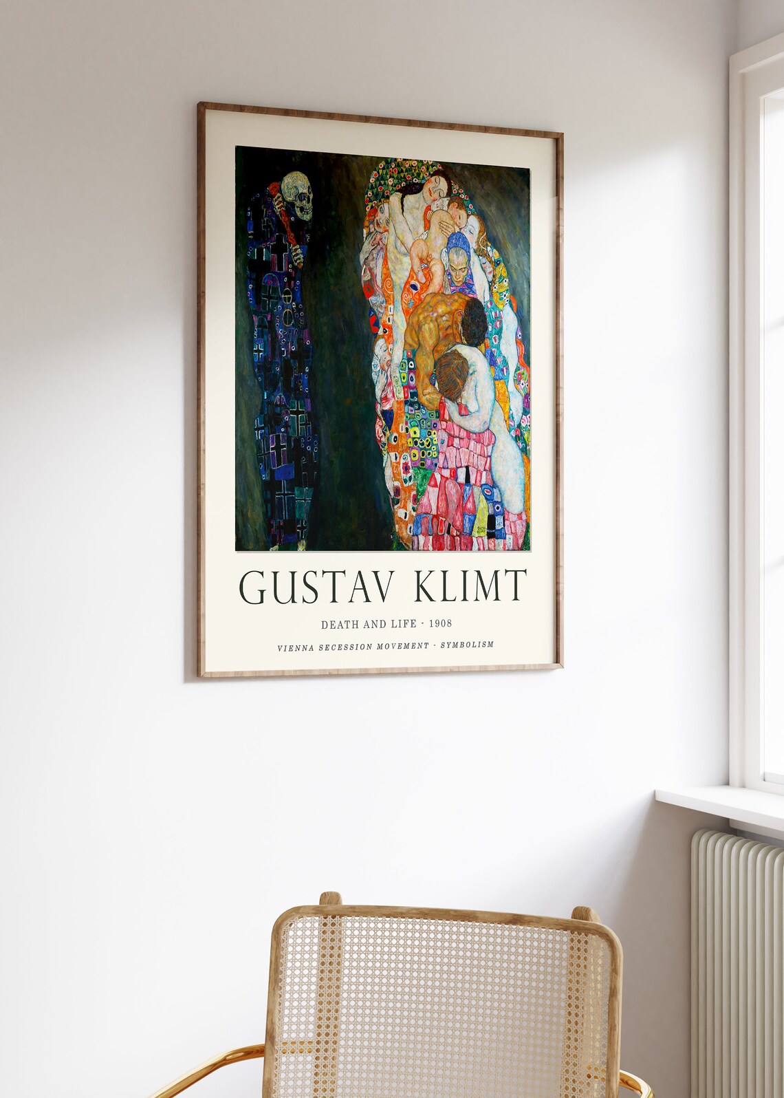 Gustav Klimt Death and Life 1908 Symbolism Gallery Art Poster - Image 3