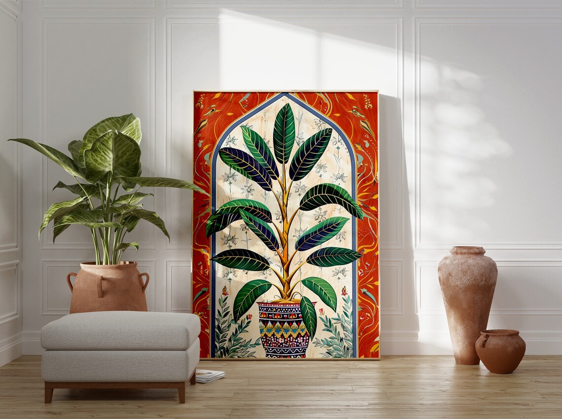 Islamic Floral Art Print Middle Eastern Decor - Image 3