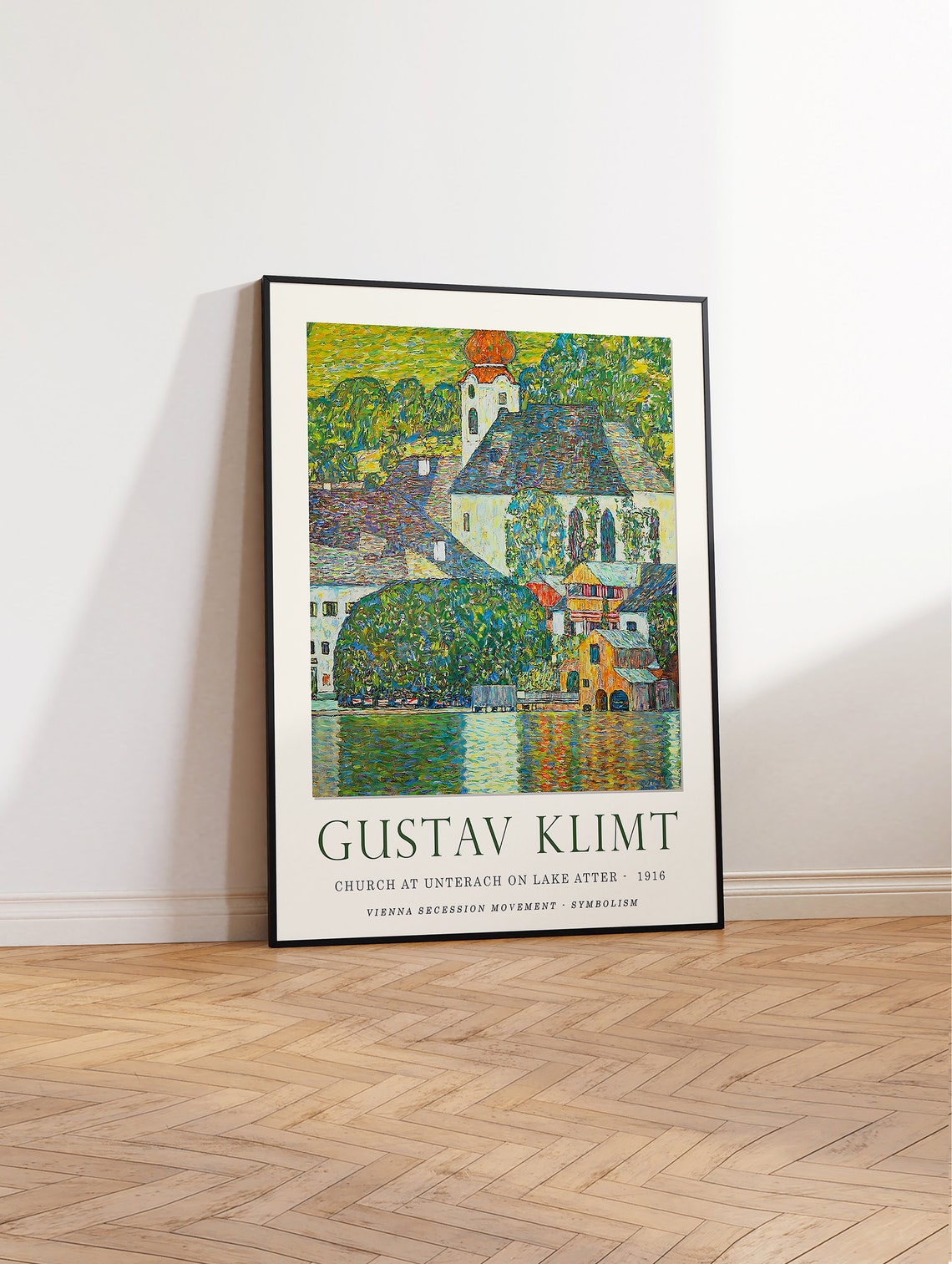 Gustav Klimt Church at Unterach Print Lake Atter 1916 Secession Art - Image 3