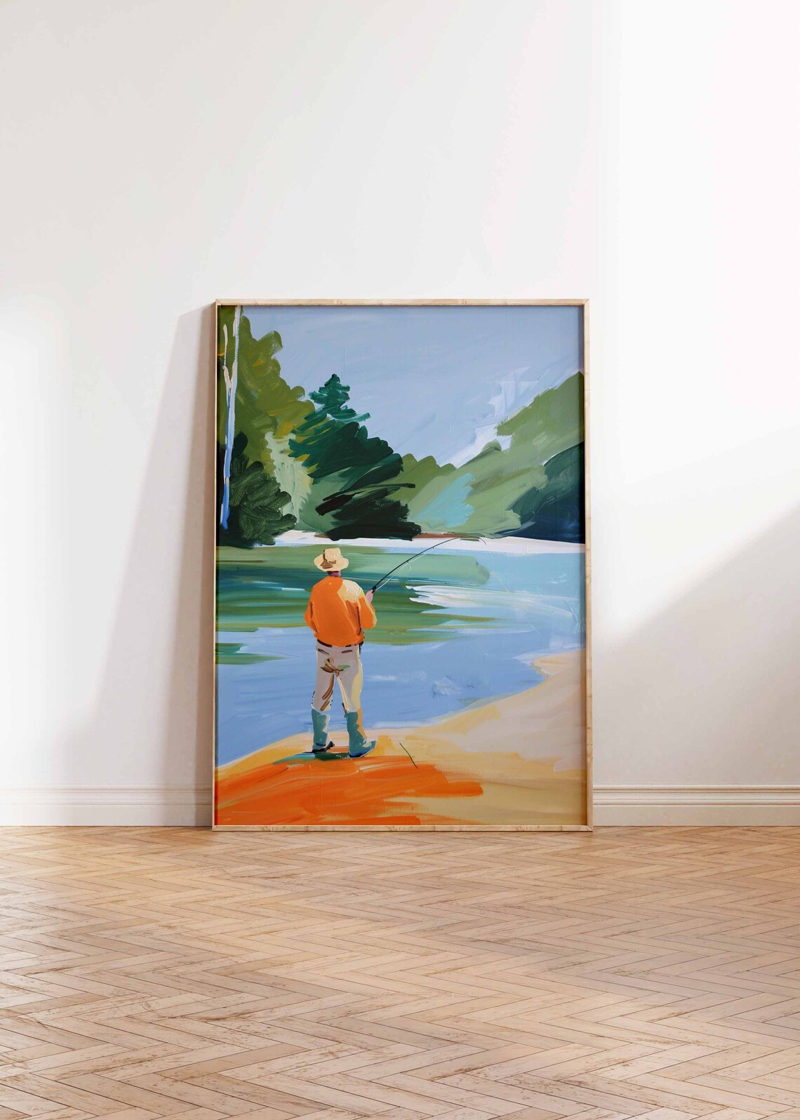Fishing Poster Fishing Wall Art Gift For Fisherman Angling Art Floral Print Botanical Decor Outdoor Poster Adventure Poster - Image 3