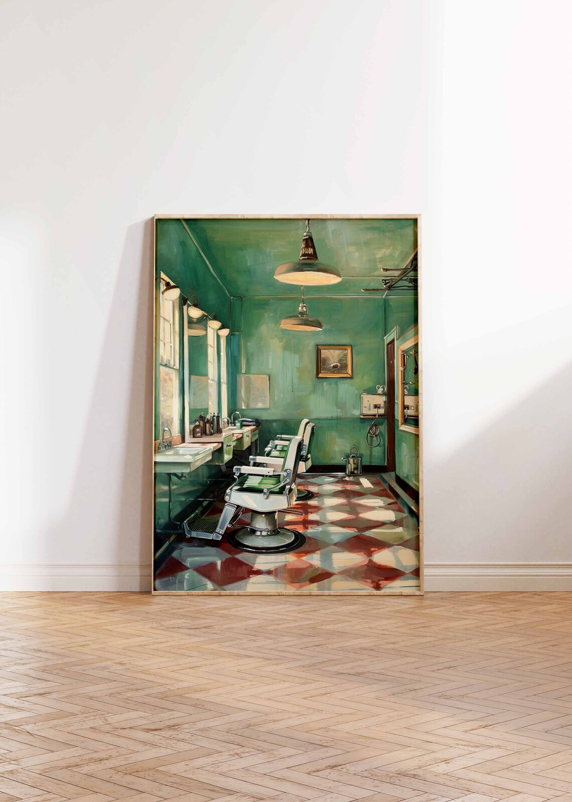Vintage Barbershop Retro Barber Shop Art Print - Image 2