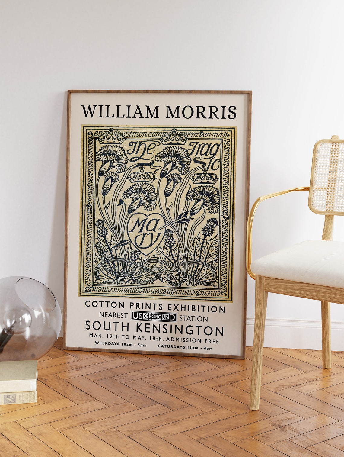William Morris Cotton Prints Exhibition South Kensington Poster - Image 3