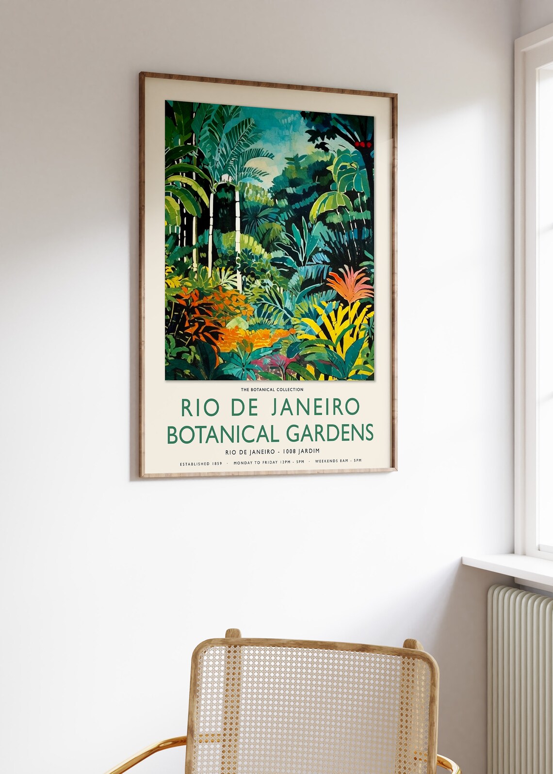 Rio de Janeiro Botanical Gardens Tropical Travel Exhibition Poster - Image 3
