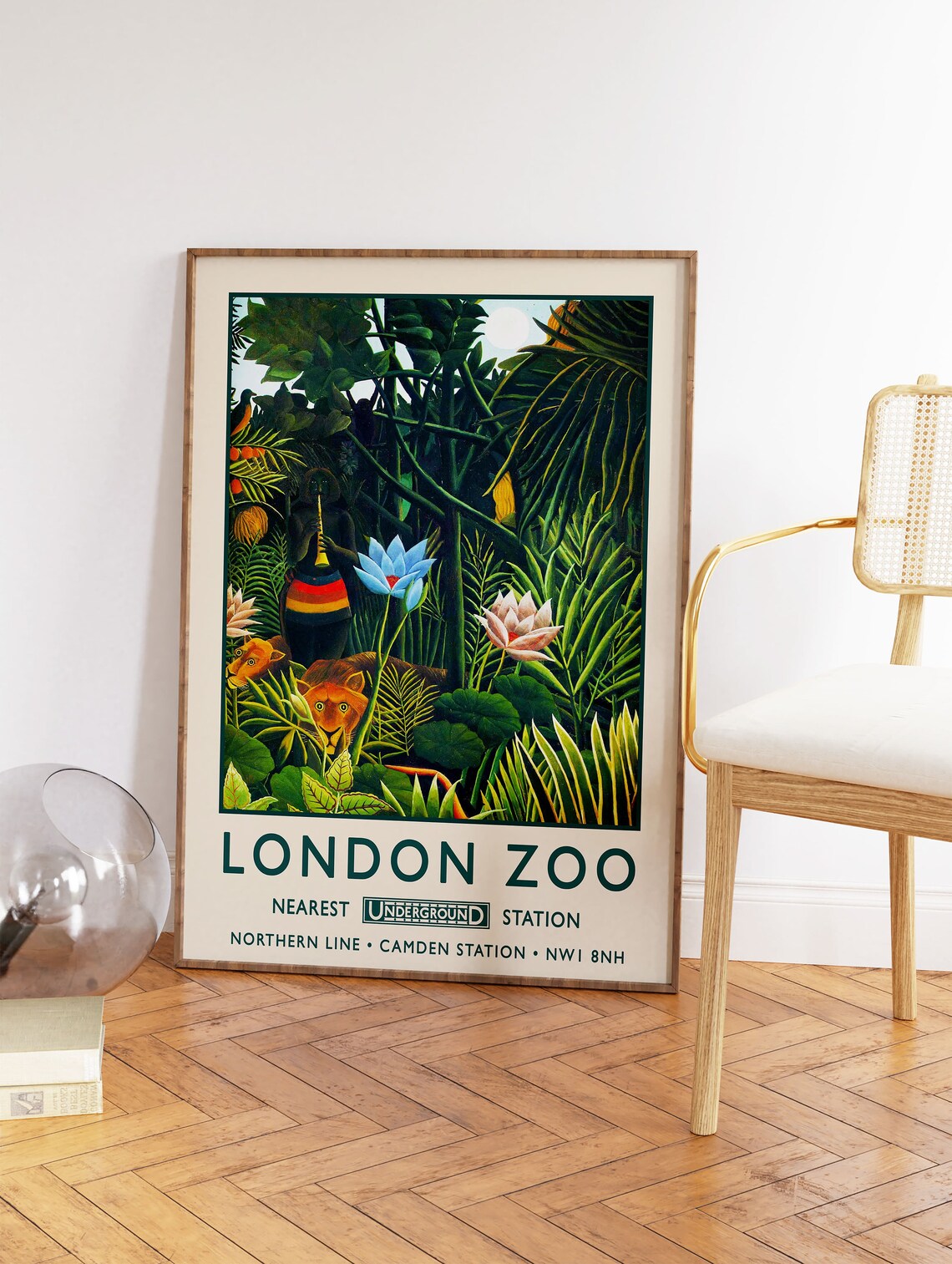 Henri Rousseau London Zoo Vintage Art Print - Image 3