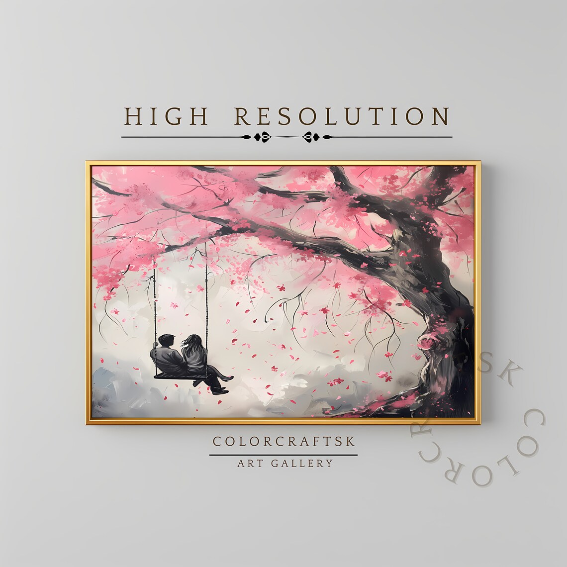 Valentine's Day Romantic Painting, Home Decor