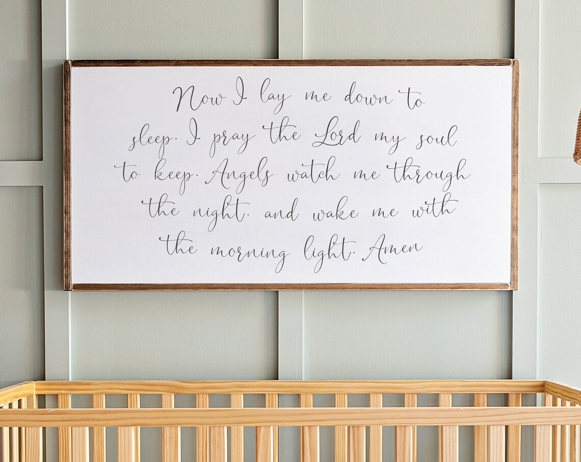 Now I Lay Me Down To Sleep Nursery Kids Art Print