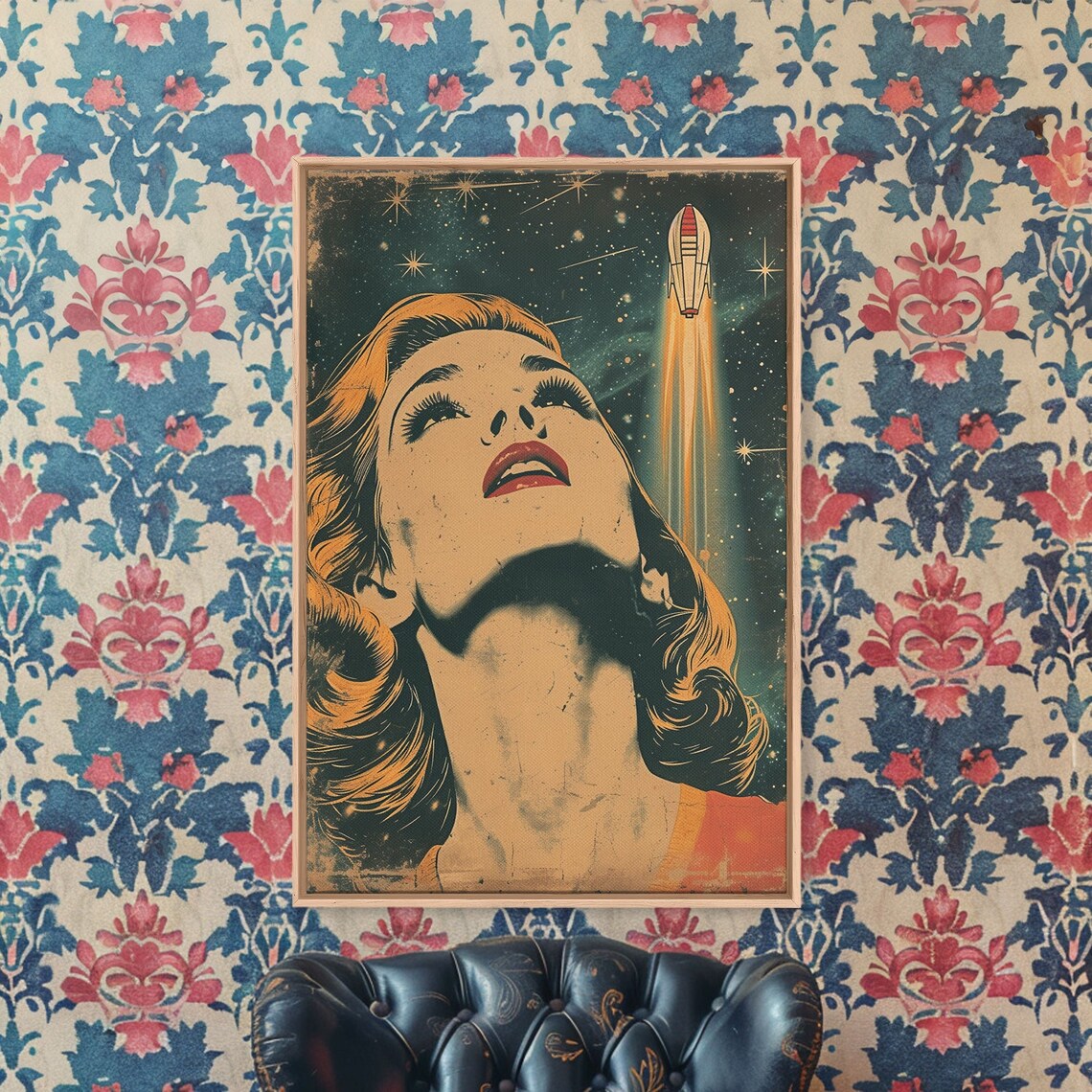 1960s Retro Propaganda Poster, Atomic Age Art Print - Image 4