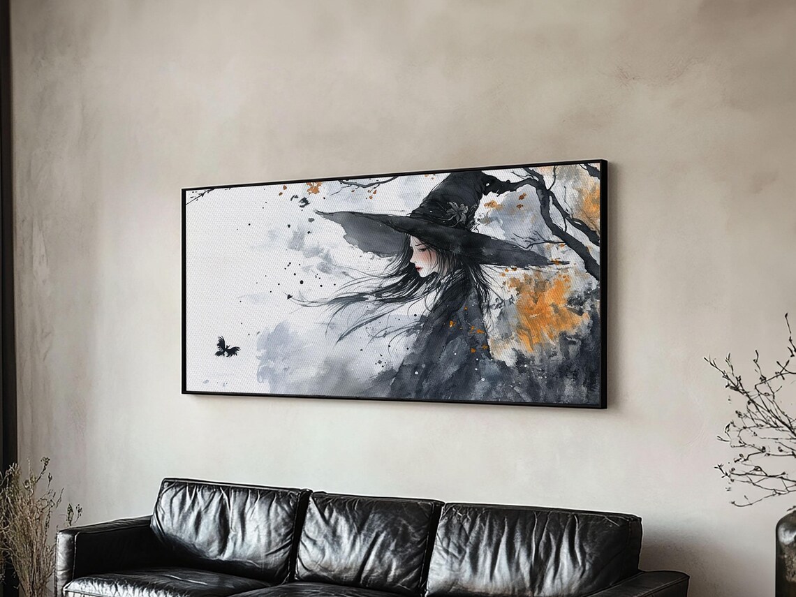 Wabi Sabi Witch Framed Print Eclectic Home Decor Witchy Wall Art