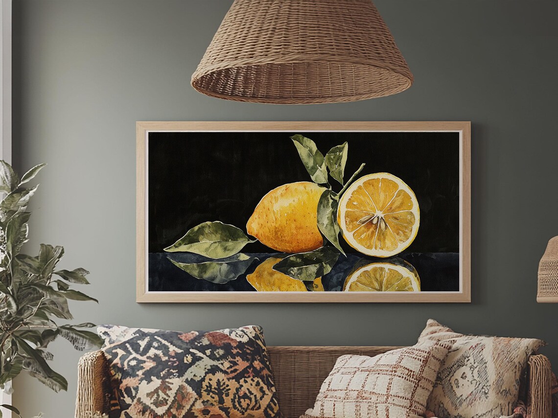 A Lemon And A Half Framed Print Kitsch Kitchen Decor Kitchen Wall Art - Image 4